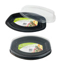 Jumbo Oval Platter W/Clear Dome Lid - 49.8CM x 33CM x 3CM