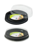 Large Oval Platter W/Clear Dome Lid - 40CM x 28CM
