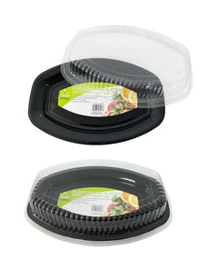 Large Oval Platter with Clear Dome Lid - 40 x 28cm