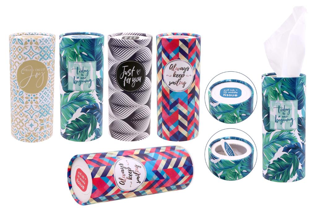 Decorative Cylinder Style Car Tissues -50PK