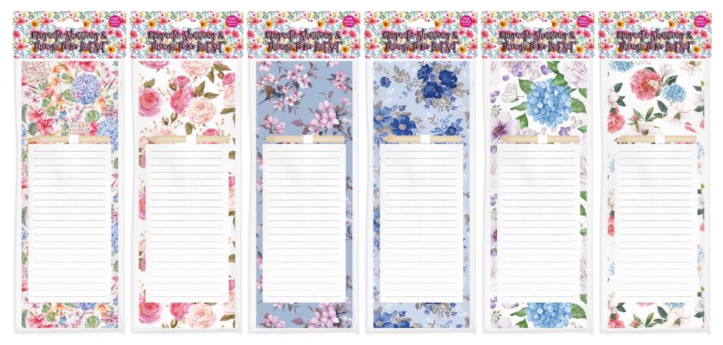 Magnetic Shopping List/Things To Do - Floral Series
