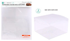 2PK Transparent Acetone Display/Gift Boxes - 15CM x 15CM x 9CM