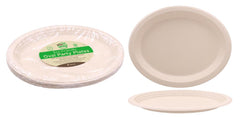 ECO Biodegradable Catering Plates - Oval 32CM X 25CM-6PK