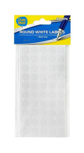 Round White Dot Labels - 500PK