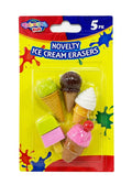 5PK Novelty Ice Cream Erasers (D)