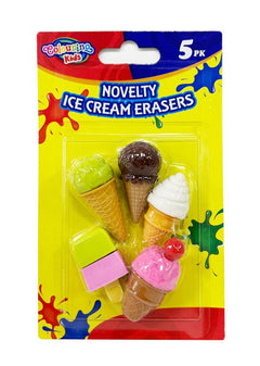 5PK Novelty Ice Cream Erasers (D)