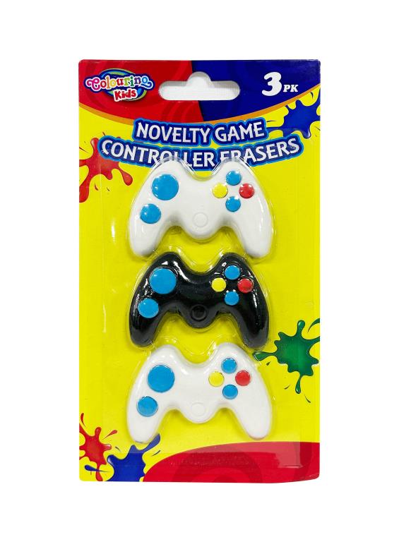 3PK Novelty Game Controller Erasers