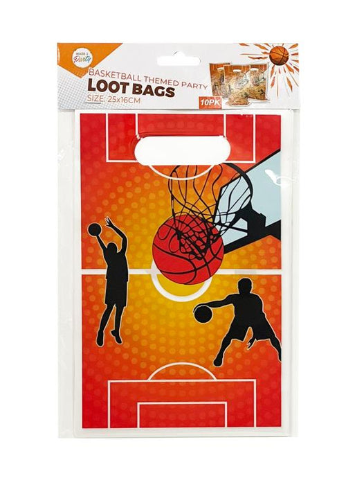 10PK Basket Ball Themed Loot Bags (D)