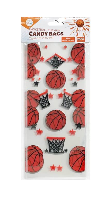 20PK Basket Ball Themed Candy Bags (D)