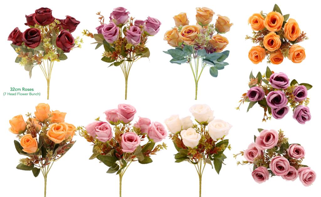 Decorative Artificial Flowers - 32CM Roses