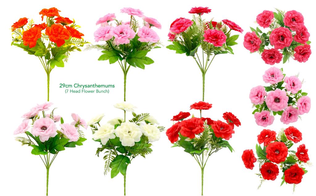 Decorative Artificial Flowers - 29CM Chrysanthemums