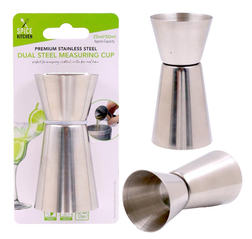 Premium Stainless Steel 25ML/50ML Dual Steel Measuring Cup