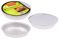 4PK Round Series Foil Containers W/Lids - 232MM Diameter x 45MM