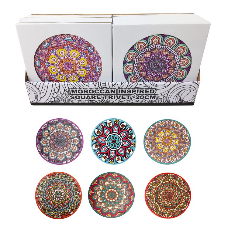 Large Morroccan Themed Coaster - Round Series