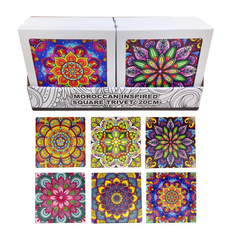 Large Morroccan Themed Coaster - Square Series