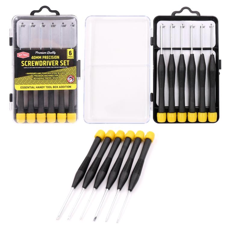 6PK 40MM Precision Screw Driver Set