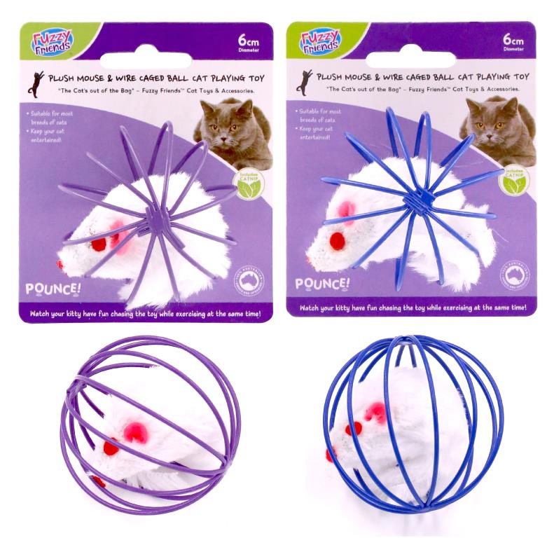 6CM Wire Mouse & Cage Cat Playing Toy