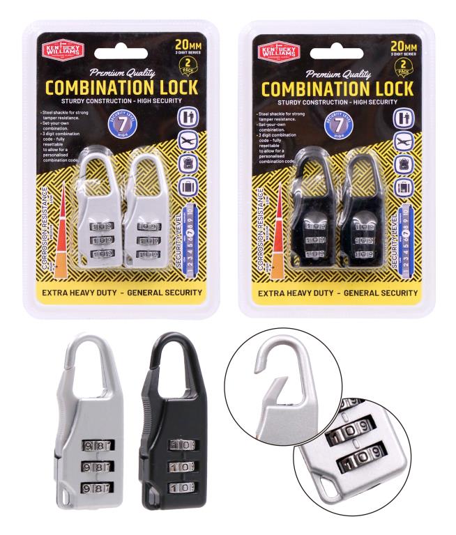2PK (20MM) Combination 3 Digit Series Lock