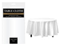 Plastic Round Series Table Cover-213CM Diameter-White Only