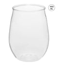 Acrylic Plastic Plain Series 450ML Stemless Wine Glass