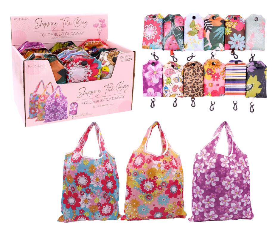 Foldable/Foldaway Shopping Tote Bag - 38CM X 58CM-Display Box Series