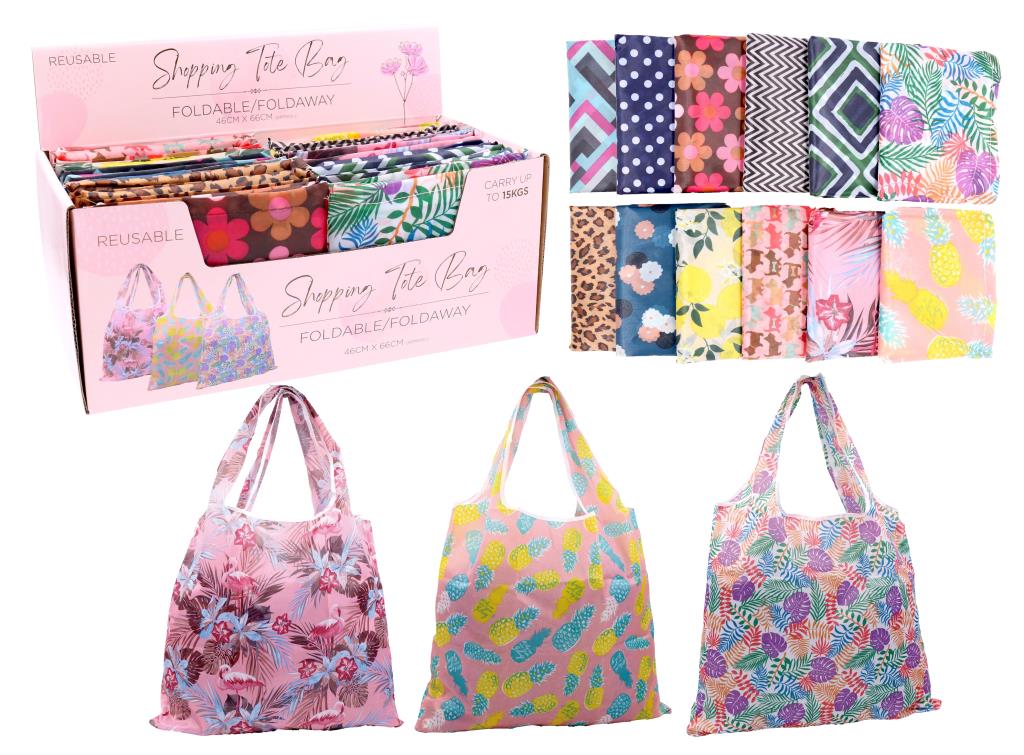 Large Foldable/Foldaway Shopping Tote Bag - 46CM X 66CM-Display Box Series