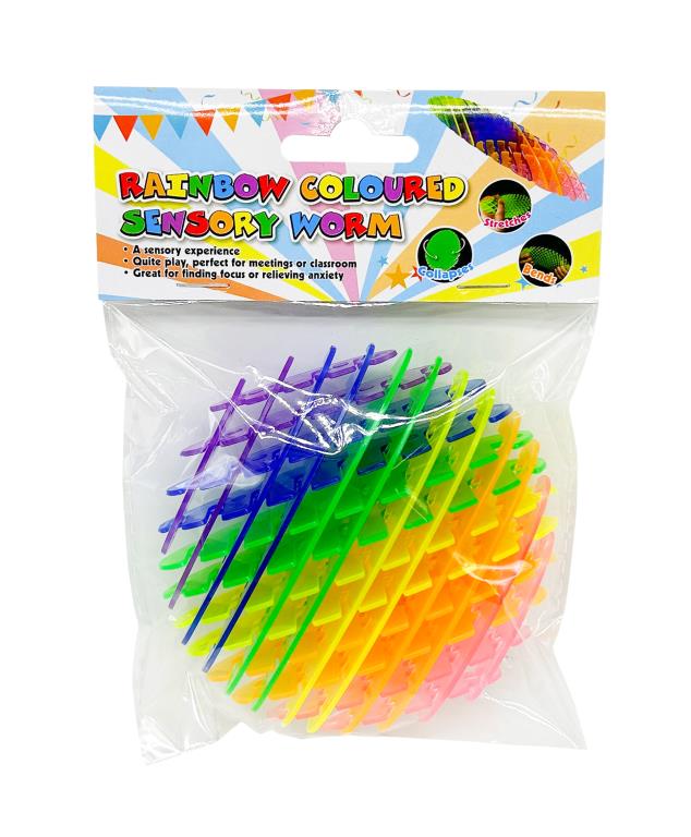 Rainbow coloured Sensory Worm  (D)