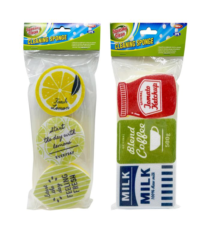 3PK Scrub Sponges - Novelty Saying Series