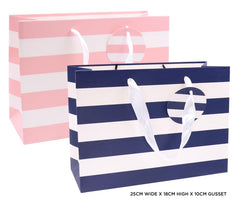 Premium Paper Gift Bag-Horizontal Striped Series-25CM x 18CM x 10CM