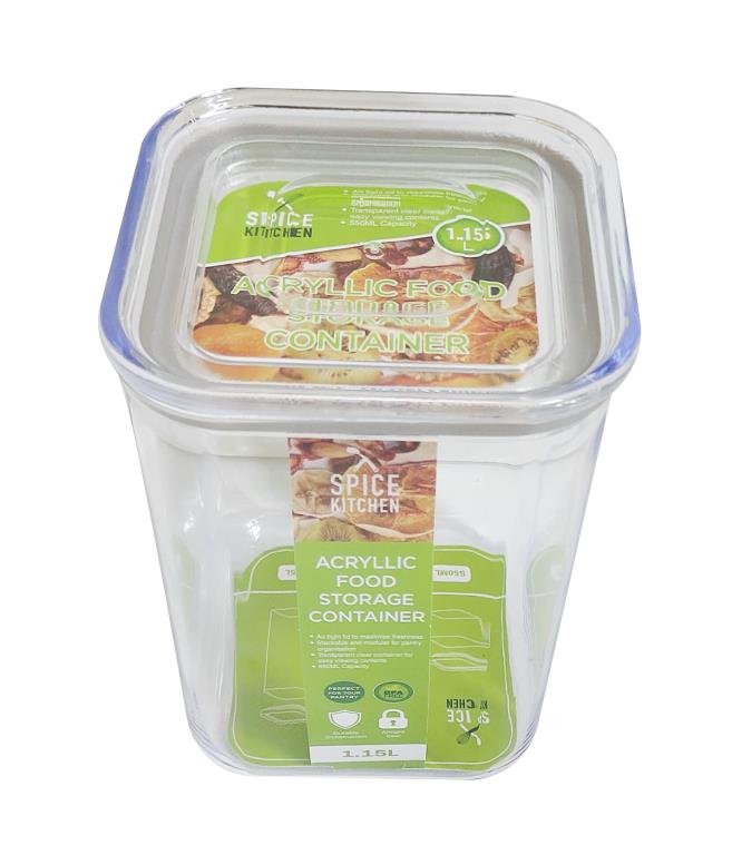 Acryllic Airt Tight Food Container - 1.15LTR