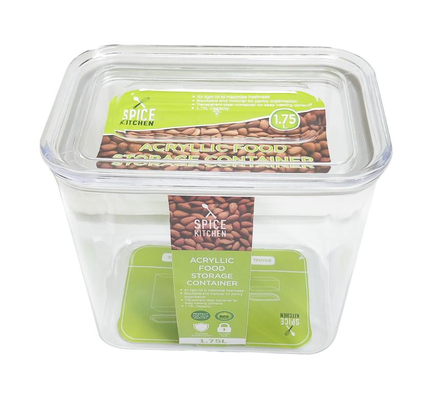 Acryllic Air Tight Food Container - 1.75LTR