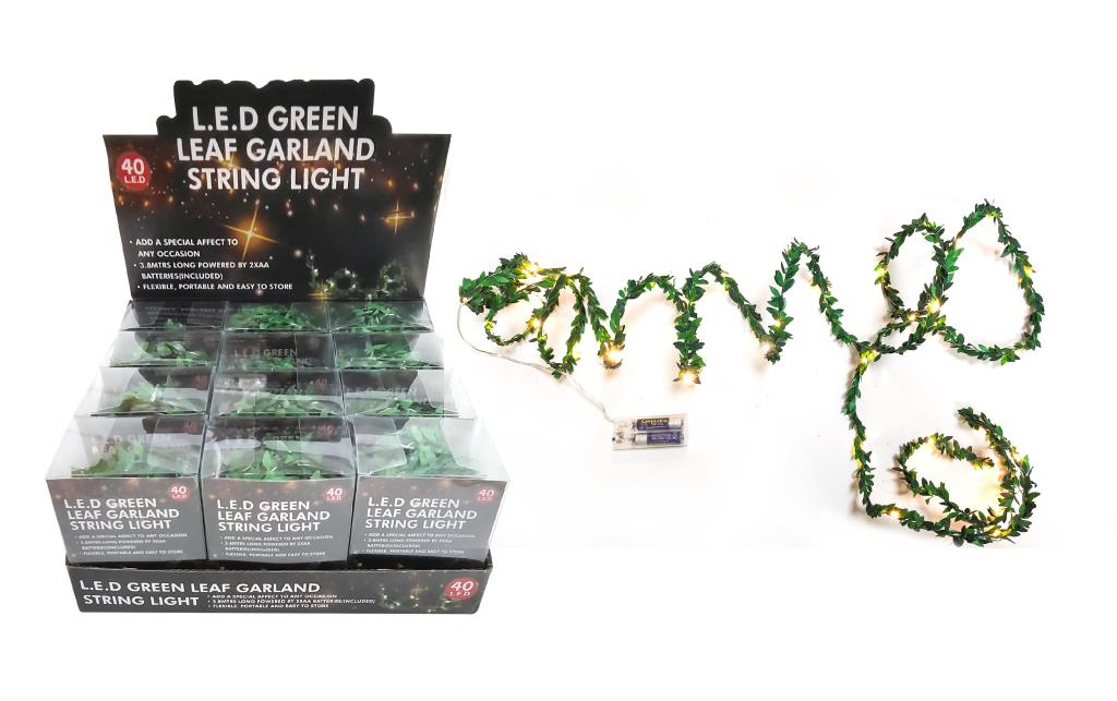 L.E.D String Green Leaf Light