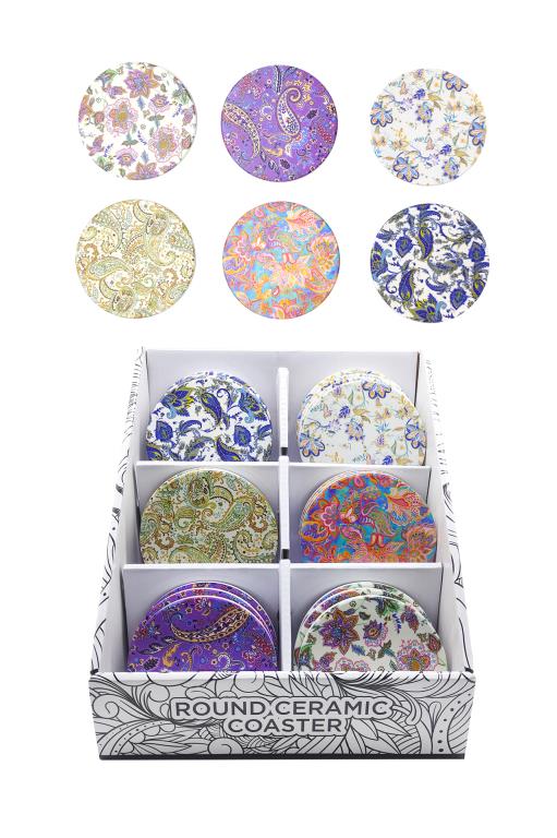 Round Ceramic Coaster with Cork base - Galactic Series