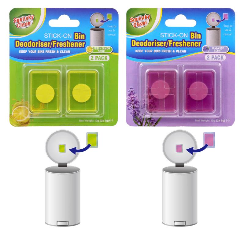 2PK Stick-On Bin Deodoriser/Freshener- 5G
