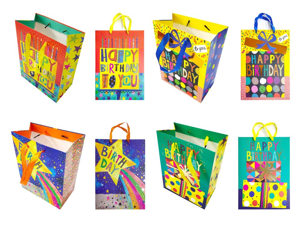 Happy Birthday Print Premium Gift Bag - Medium Size