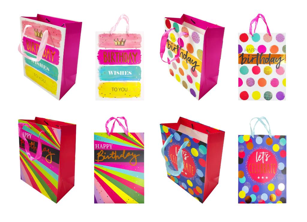 Happy Birthday Print Premium Gift Bag - Medium Size