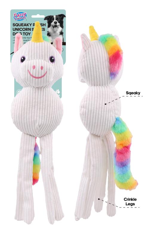 Squeaky Plush Dog Toys - Unicorn Series