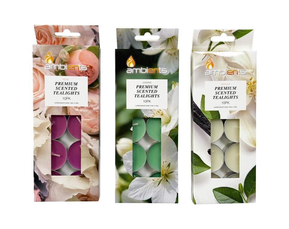 10PK Premium Scented Tealights