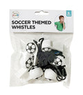 6PK Soccer Themed Loot Bag Whistles