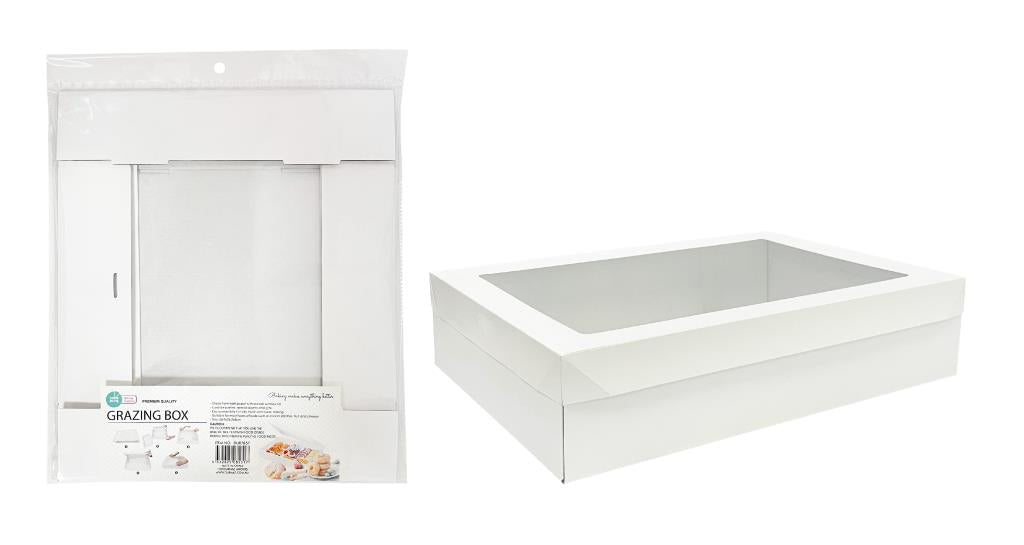Grazing Box W/ Window Lid - 35.9CM x 25.2CM x 8CM White Series