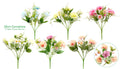 Decorative Artificial Flowers - 7 Stem 30CM Carnation Bunch