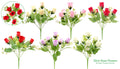 Decorative Artificial Flowers - 6 Stem 32CM Rose Bunch