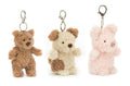 Meow Plush Keyring Series - Assorted Cute Animals - Pig/Dog/Bear (D)