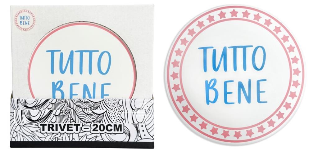 20CM Cork Backed Ceramic Trivet - Tutto Bene Design