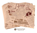 Brown biodegradable greaseproof paper sheets 25x25cm, 50-pack, bulk wholesale for cafes and food wrapping