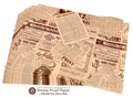 Brown biodegradable greaseproof paper 30x40cm sheets, 50-pack bulk wholesale for restaurant food wrapping