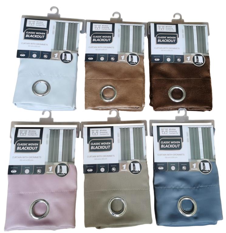 Classic Woven Blackout Series Window Curtain -132CM x 213CM W/ Grommets