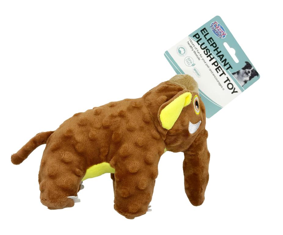 Plush Elephant Dog Toy with Squeaker