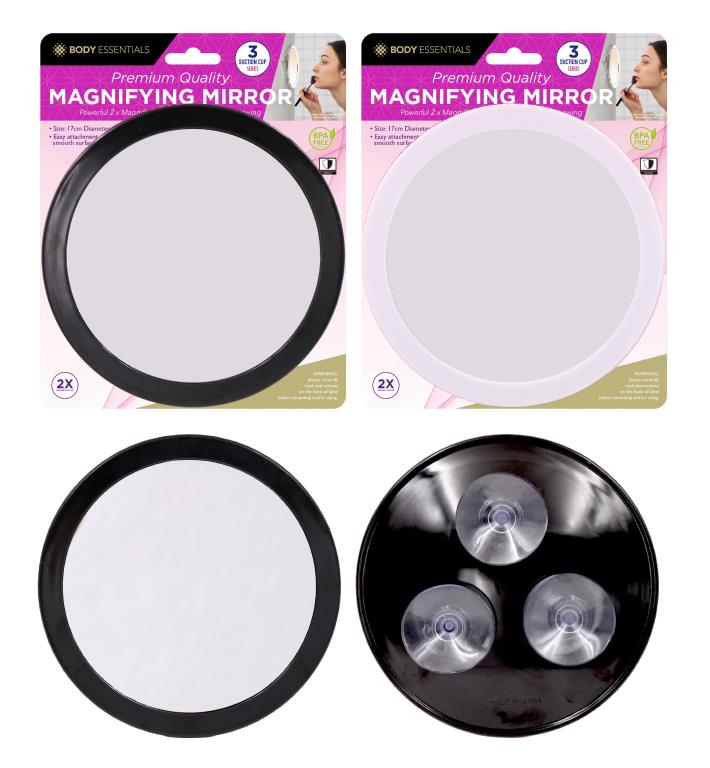 Magnifying Mirror With Suction Caps-17CM Diameter