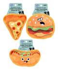 Plush food-shaped dog toys in assorted yummy series designs 19cm – novelty plush dog toys wholesale